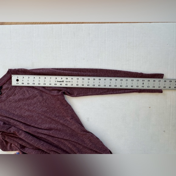 Banana Republic Heathered Burgundy Sweatshirt Dress Size Medium - Picture 8 of 10
